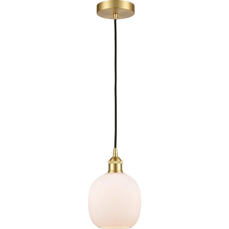 Edison Belfast 1 Light 6 inch Satin Gold Mini Pendant Ceiling Light