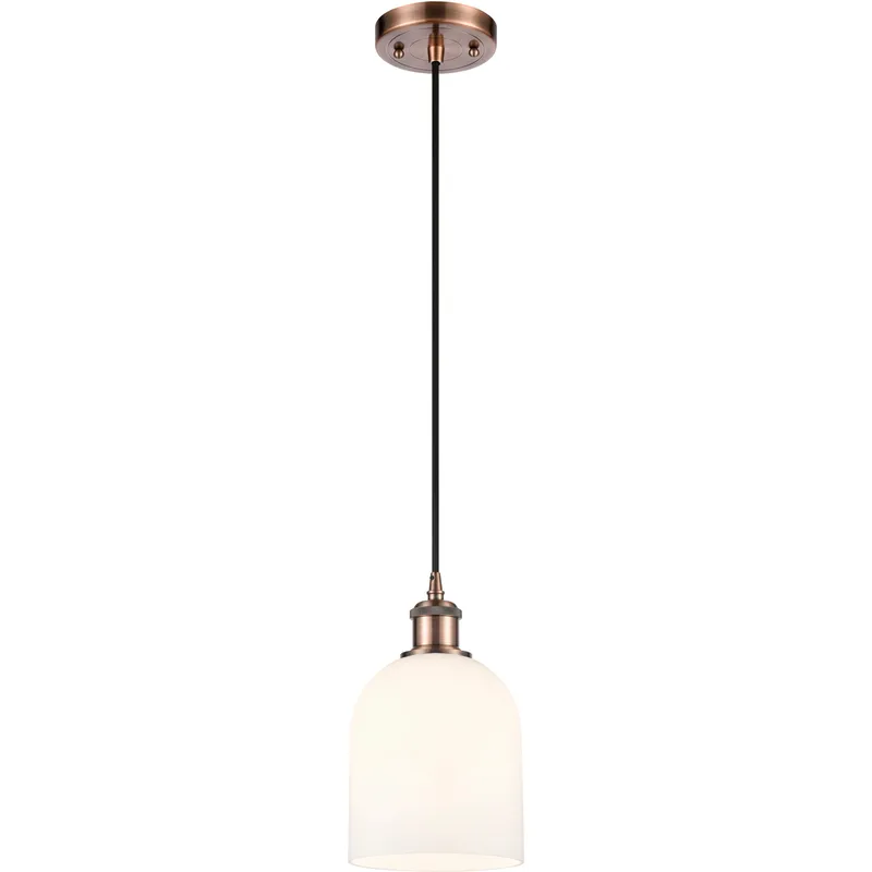 Ballston Bella 1 Light 5.5 inch Antique Copper Cord Hung Mini Pendant Ceiling Light