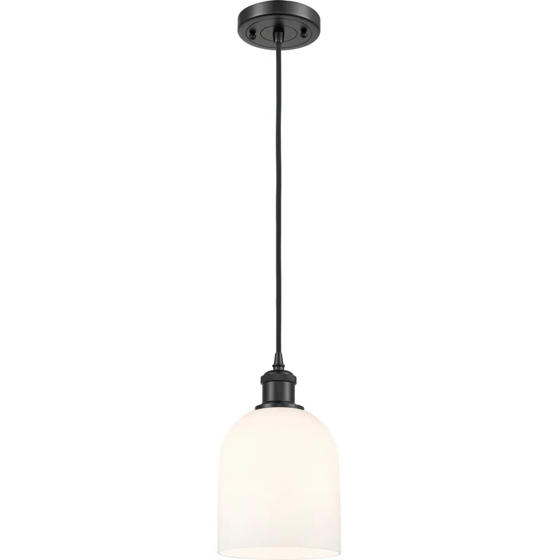Ballston Bella 1 Light 5.5 inch Matte Black Cord Hung Mini Pendant Ceiling Light
