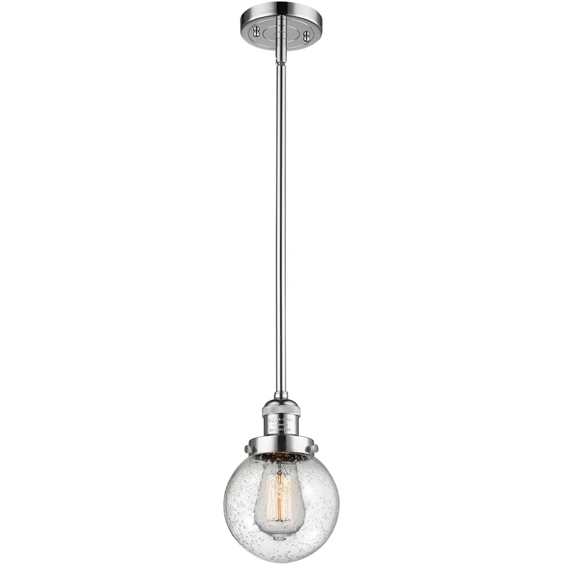 Franklin Restoration Beacon LED 6 inch Polished Chrome Mini Pendant Ceiling Light in Seedy, Franklin Restoration