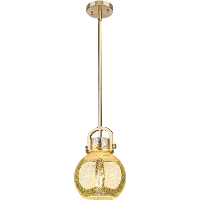 Newton Sphere 1 Light 8 inch Champagne Bronze Mini Pendant Ceiling Light in Mercury Glass