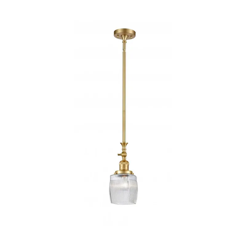 Franklin Restoration Colton 1 Light 5.5 inch Satin Gold Mini Pendant Ceiling Light, Franklin Restoration