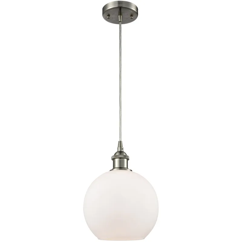Ballston Athens 1 Light 8 inch Brushed Satin Nickel Mini Pendant Ceiling Light