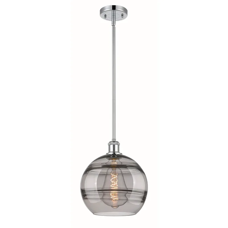 Ballston Rochester 1 Light 10 inch Polished Chrome Stem Hung Mini Pendant Ceiling Light