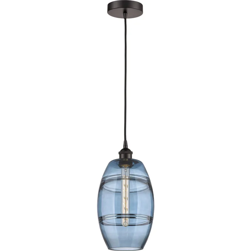 Edison Vaz 1 Light 8 inch Oil Rubbed Bronze Cord Hung Mini Pendant Ceiling Light