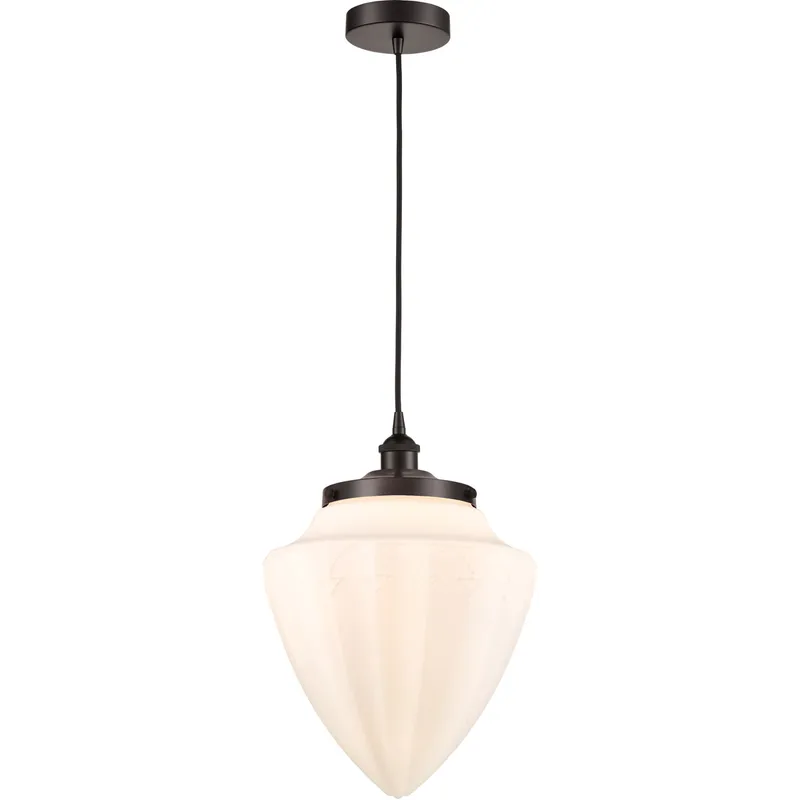 Edison Bullet 1 Light 12 inch Oil Rubbed Bronze Mini Pendant Ceiling Light