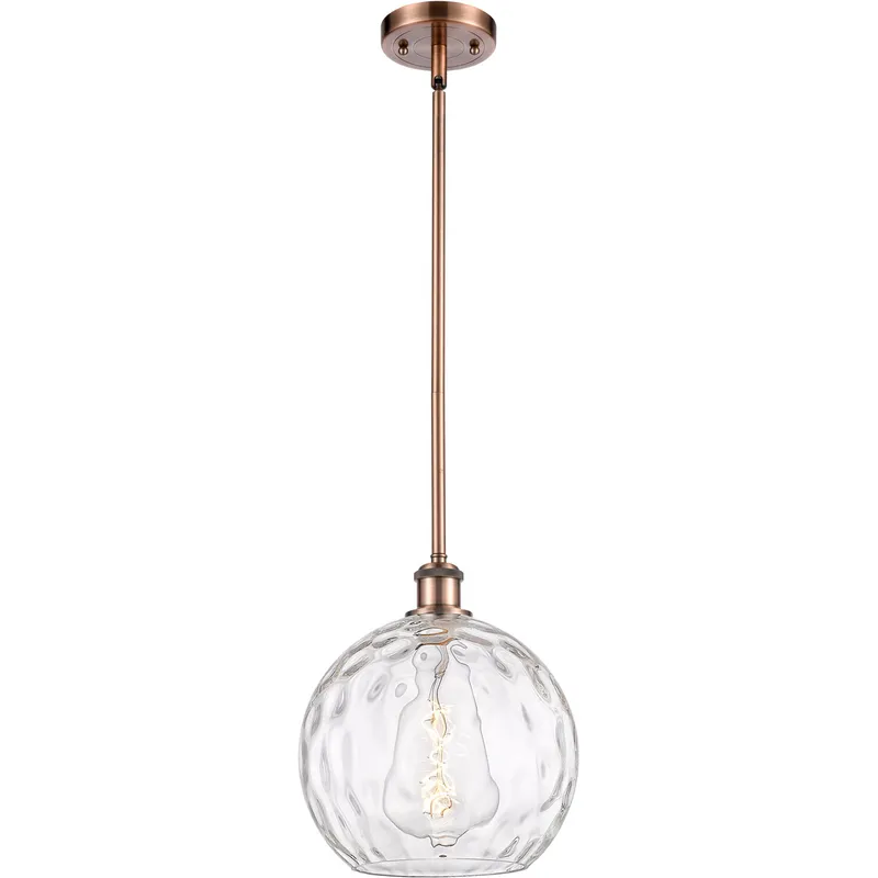 Ballston Athens Water Glass LED 10 inch Antique Copper Mini Pendant Ceiling Light