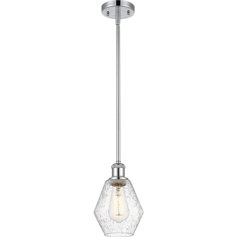 Ballston Cindyrella LED 6 inch Polished Chrome Mini Pendant Ceiling Light in Seedy Glass