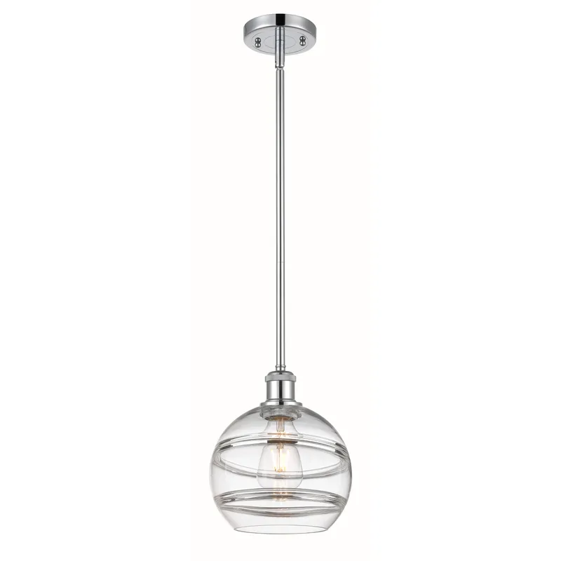 Ballston Rochester 1 Light 8 inch Polished Chrome Stem Hung Mini Pendant Ceiling Light