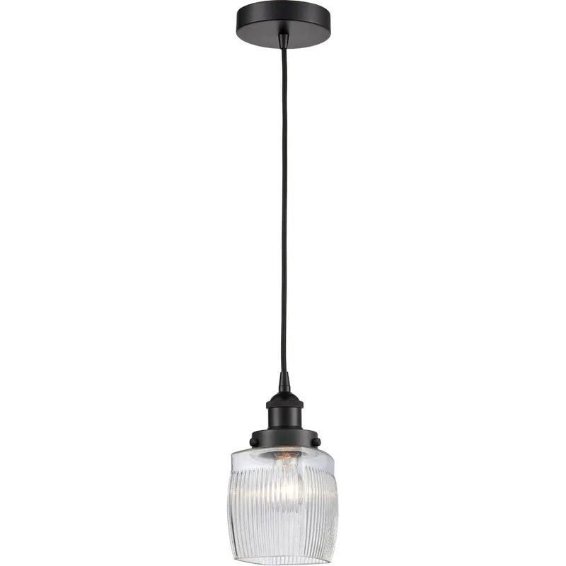 Edison Colton 1 Light 6 inch Matte Black Mini Pendant Ceiling Light