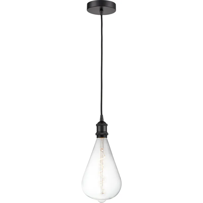 Ballston Edison LED 6.5 inch Matte Black Mini Pendant Ceiling Light, Ballston
