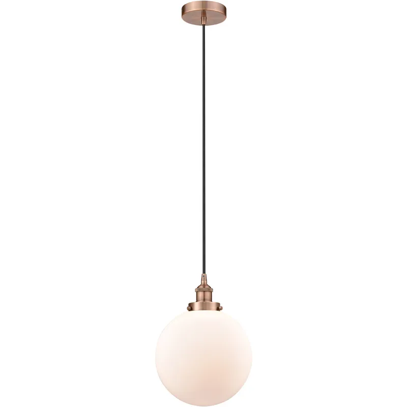 Edison Beacon LED 10 inch Antique Copper Mini Pendant Ceiling Light