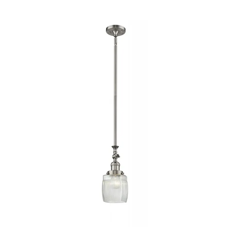 Franklin Restoration Colton 1 Light 6 inch Brushed Satin Nickel Mini Pendant Ceiling Light, Franklin Restoration