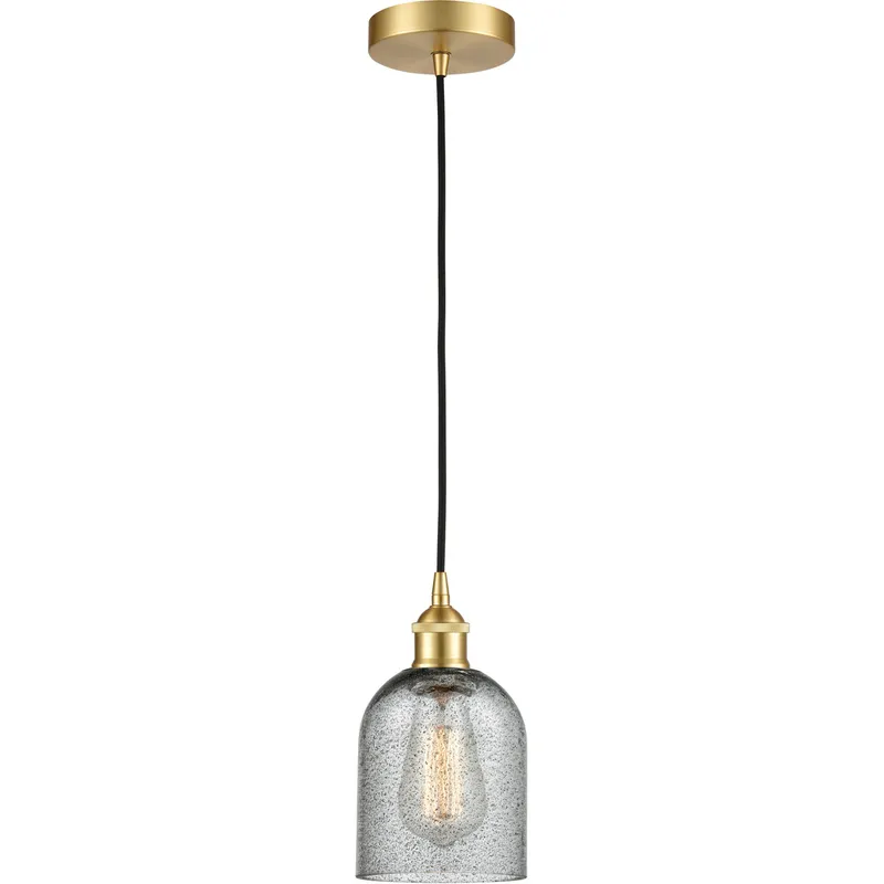 Edison Caledonia LED 5 inch Satin Gold Mini Pendant Ceiling Light
