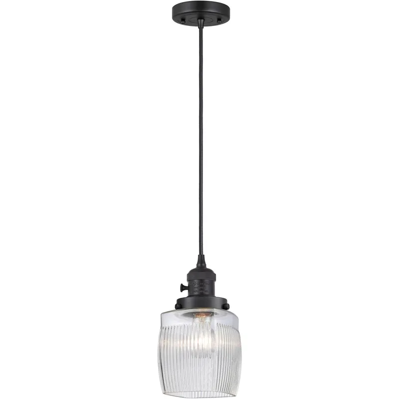 Franklin Restoration Colton LED 6 inch Matte Black Mini Pendant Ceiling Light
