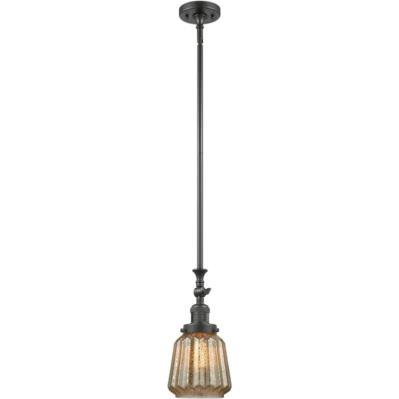 Franklin Restoration Chatham LED 6 inch Oil Rubbed Bronze Mini Pendant Ceiling Light in Mercury, Franklin Restoration