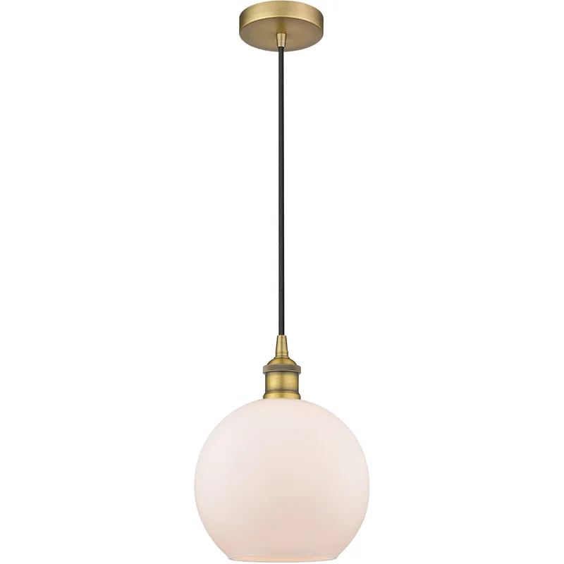 Edison Athens 1 Light 8 inch Brushed Brass Mini Pendant Ceiling Light