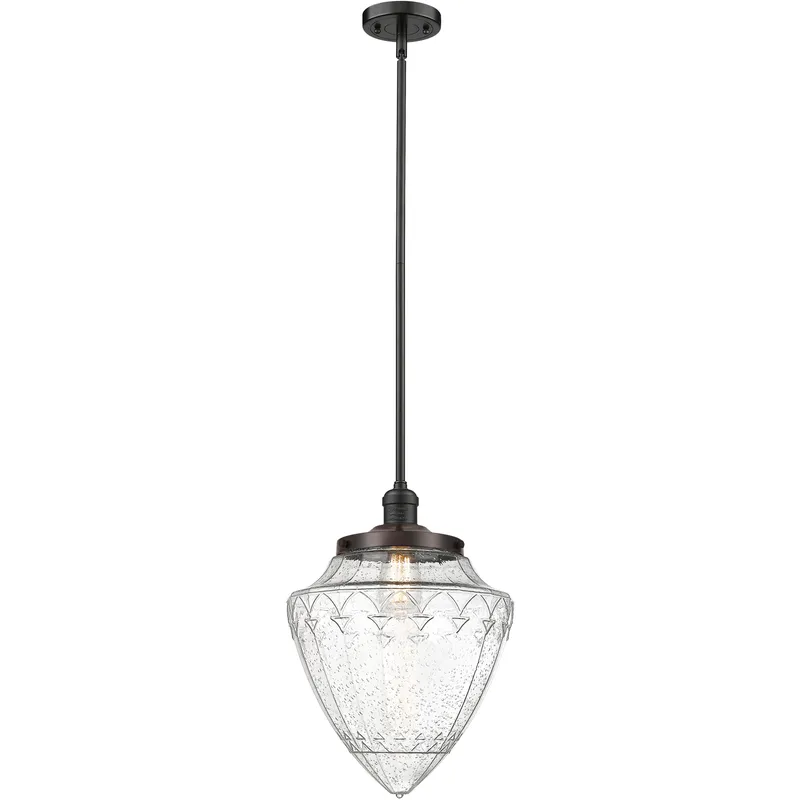 Franklin Restoration Bullet 1 Light 12 inch Oil Rubbed Bronze Mini Pendant Ceiling Light in Incandescent, Seedy