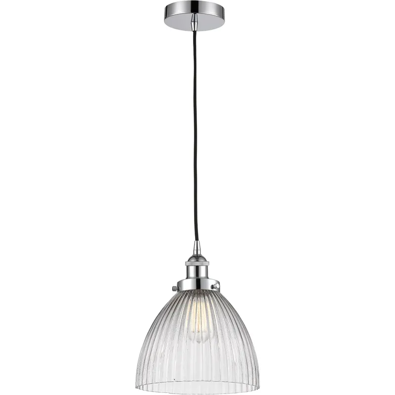 Edison Seneca Falls LED 10 inch Polished Chrome Mini Pendant Ceiling Light