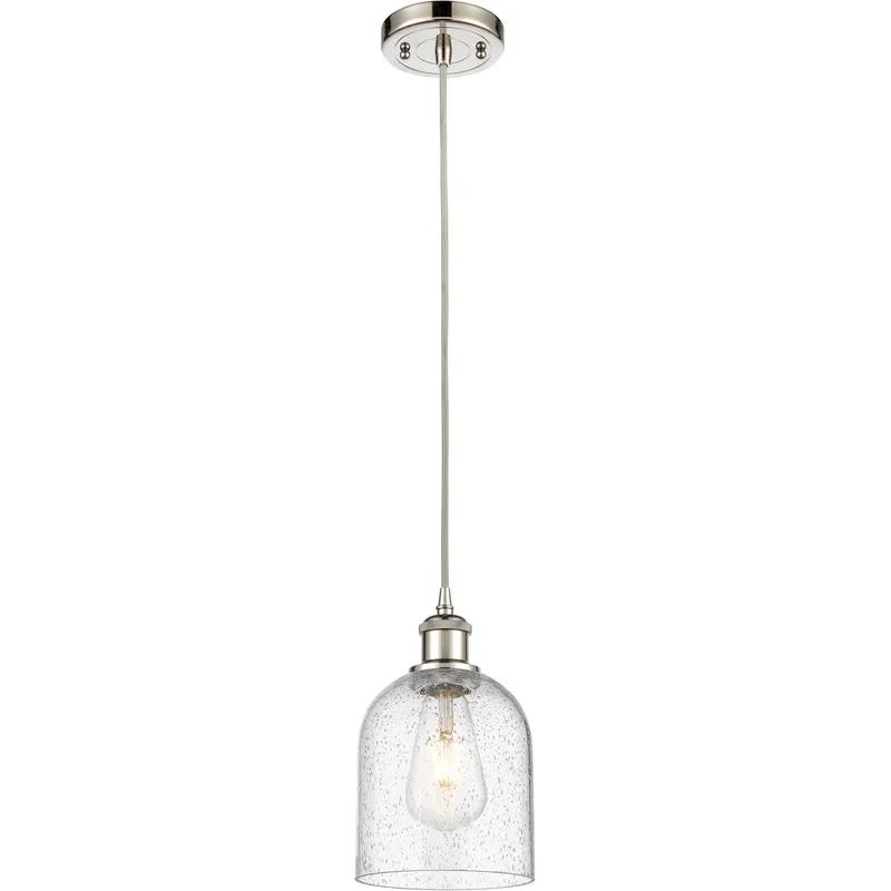 Ballston Bella 1 Light 5.5 inch Polished Nickel Cord Hung Mini Pendant Ceiling Light