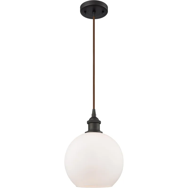 Ballston Athens 1 Light 8 inch Oil Rubbed Bronze Mini Pendant Ceiling Light