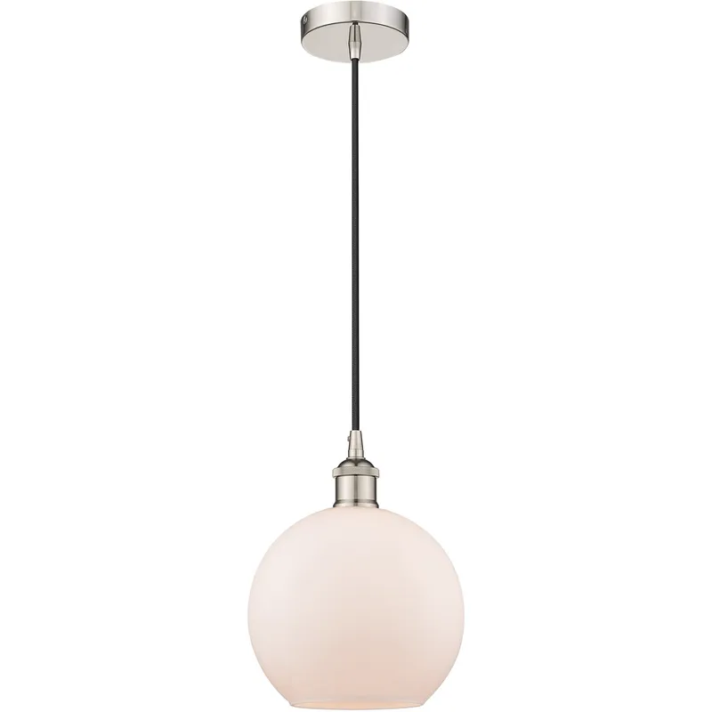 Edison Athens 1 Light 8 inch Polished Nickel Mini Pendant Ceiling Light