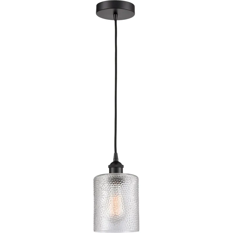 Edison Cobbleskill LED 5 inch Matte Black Mini Pendant Ceiling Light