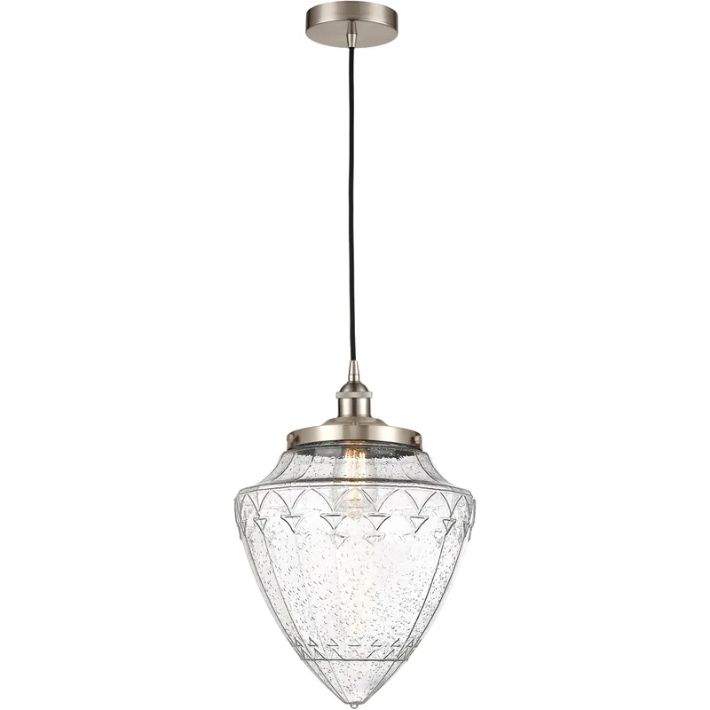 Edison Bullet 1 Light 12 inch Brushed Satin Nickel Mini Pendant Ceiling Light