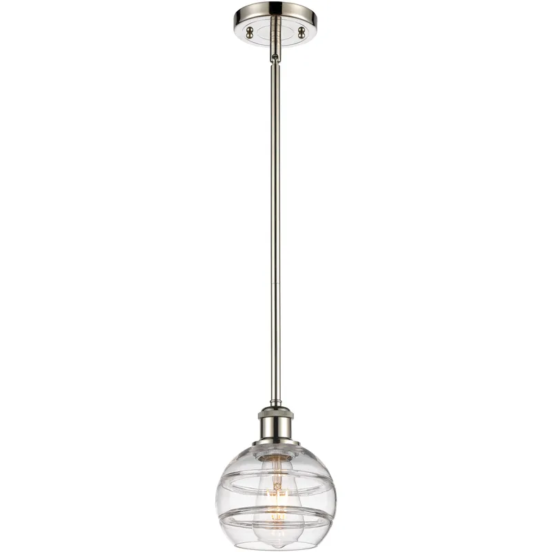 Ballston Rochester 1 Light 5.88 inch Polished Nickel Stem Hung Mini Pendant Ceiling Light