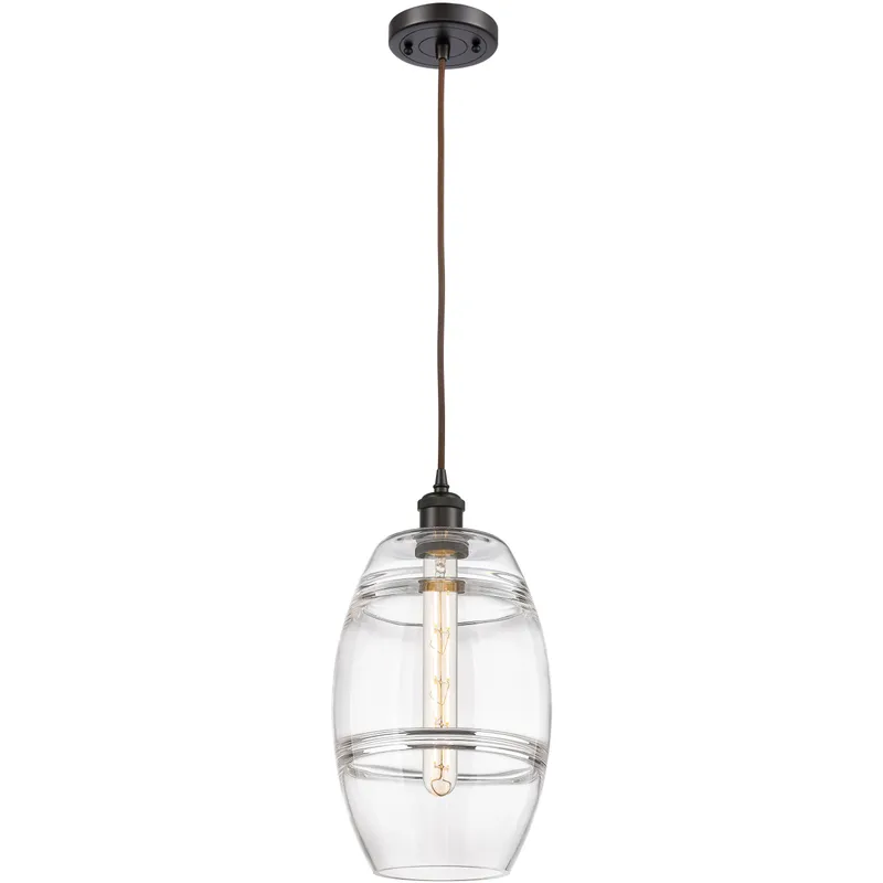 Ballston Vaz 1 Light 8 inch Oil Rubbed Bronze Cord Hung Mini Pendant Ceiling Light