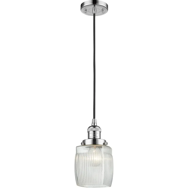 Franklin Restoration Colton 1 Light 6 inch Polished Chrome Mini Pendant Ceiling Light, Franklin Restoration