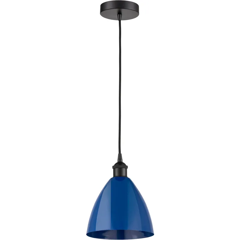 Edison Plymouth Dome LED 8 inch Matte Black Mini Pendant Ceiling Light