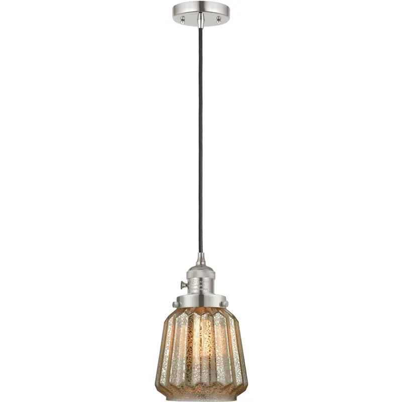 Franklin Restoration Chatham LED 6 inch Polished Nickel Mini Pendant Ceiling Light in Mercury
