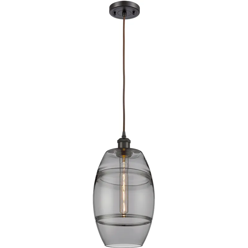 Ballston Vaz 1 Light 8 inch Oil Rubbed Bronze Cord Hung Mini Pendant Ceiling Light