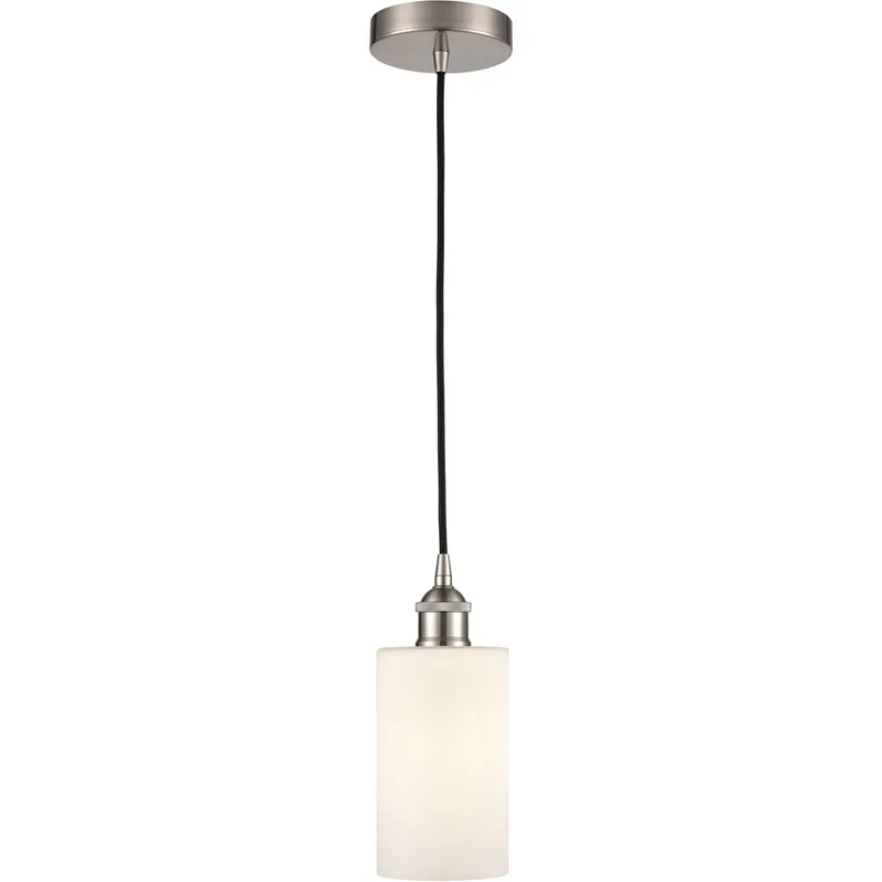 Edison Clymer LED 4 inch Brushed Satin Nickel Mini Pendant Ceiling Light