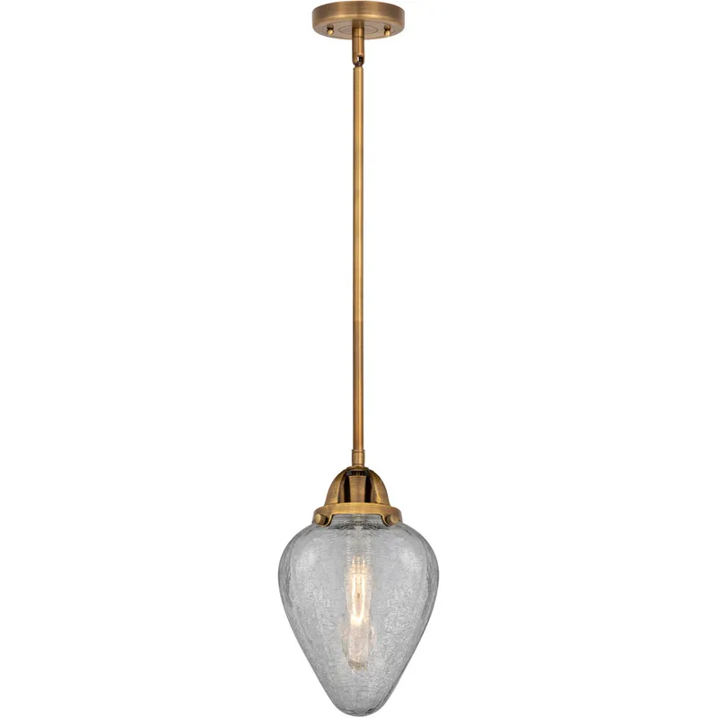 Nouveau 2 Geneseo LED 7 inch Brushed Brass Mini Pendant Ceiling Light