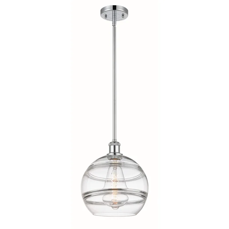 Ballston Rochester 1 Light 10 inch Polished Chrome Stem Hung Mini Pendant Ceiling Light