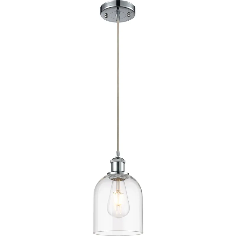 Ballston Bella 1 Light 5.5 inch Polished Chrome Cord Hung Mini Pendant Ceiling Light
