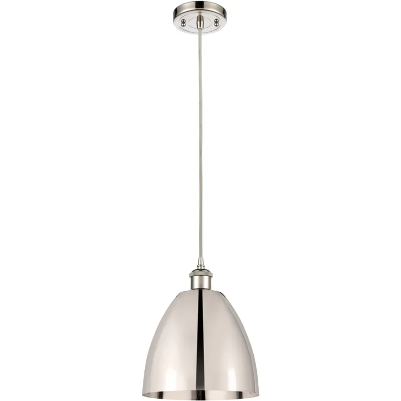 Ballston Dome 1 Light 9 inch Polished Nickel Mini Pendant Ceiling Light