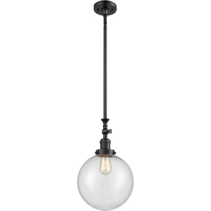 Franklin Restoration Beacon LED 10 inch Matte Black Mini Pendant Ceiling Light in Seedy, Franklin Restoration