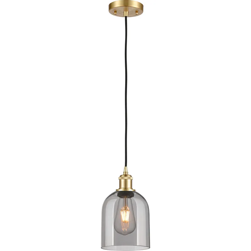 Ballston Bella 1 Light 5.5 inch Satin Gold Cord Hung Mini Pendant Ceiling Light