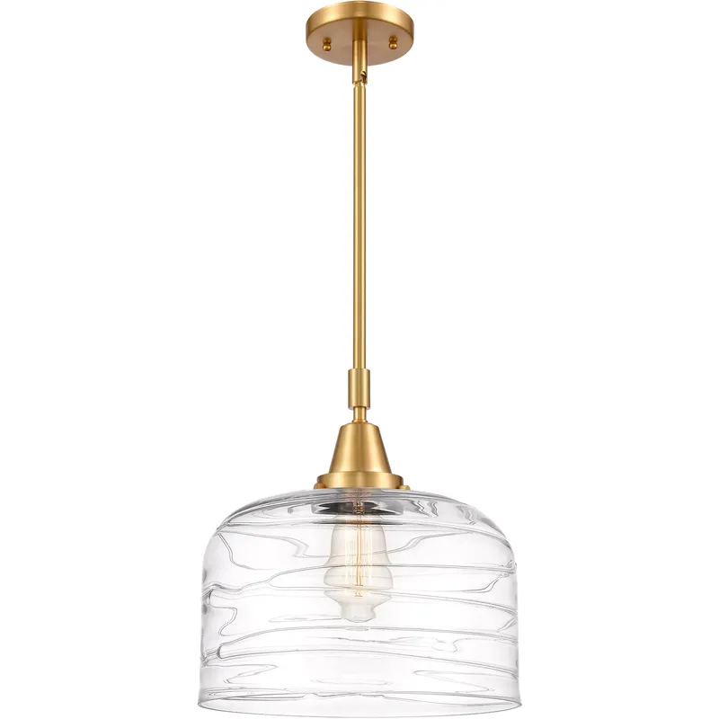 Franklin Restoration Bell LED 12 inch Satin Gold Mini Pendant Ceiling Light