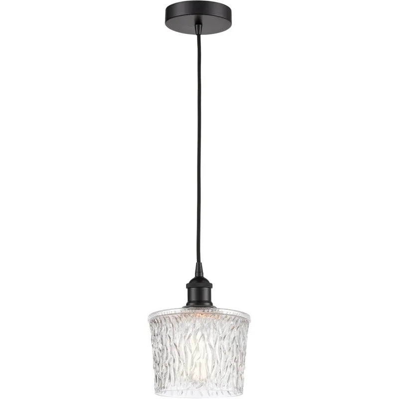 Edison Niagra LED 6.5 inch Matte Black Mini Pendant Ceiling Light