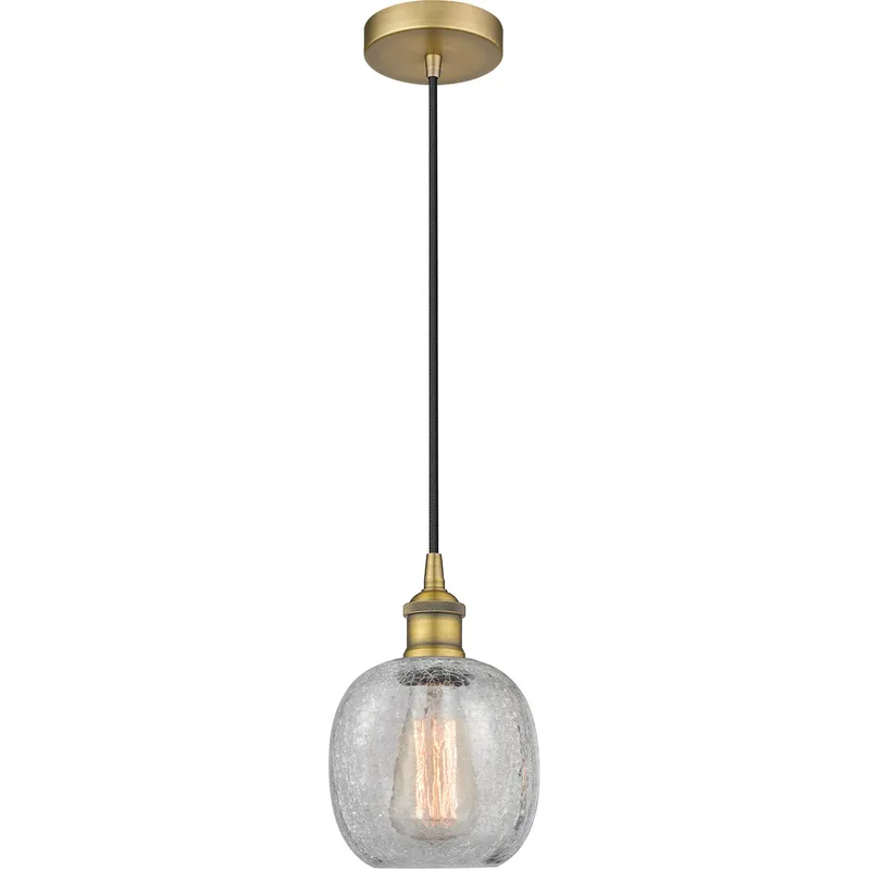 Edison Belfast 1 Light 6 inch Brushed Brass Mini Pendant Ceiling Light