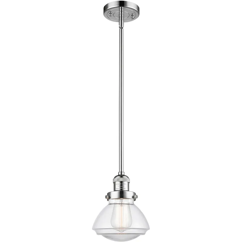 Franklin Restoration Olean LED 6.75 inch Polished Chrome Mini Pendant Ceiling Light in Clear, Franklin Restoration