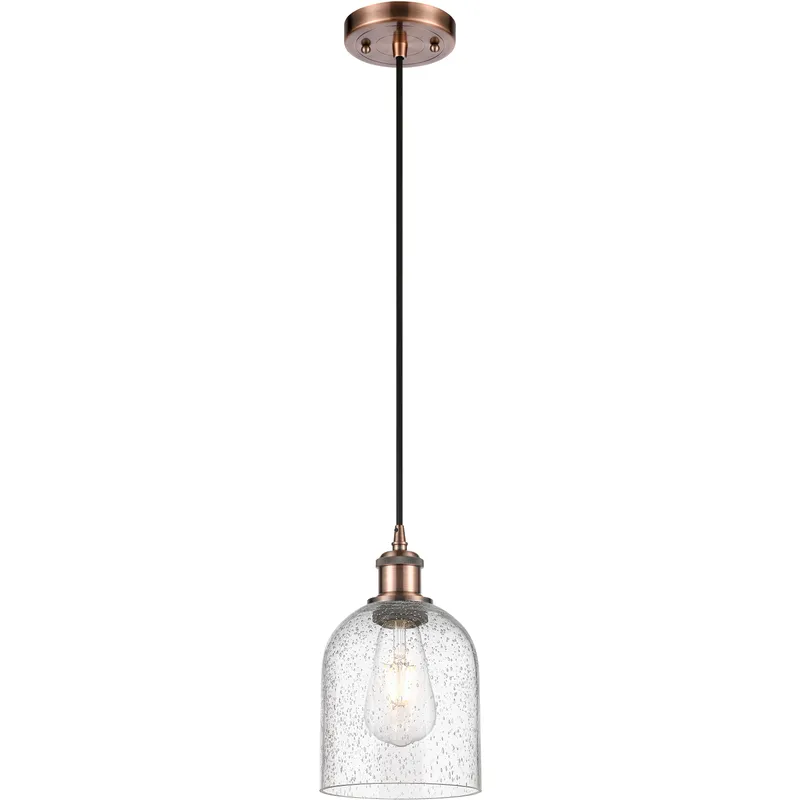 Ballston Bella 1 Light 5.5 inch Antique Copper Cord Hung Mini Pendant Ceiling Light