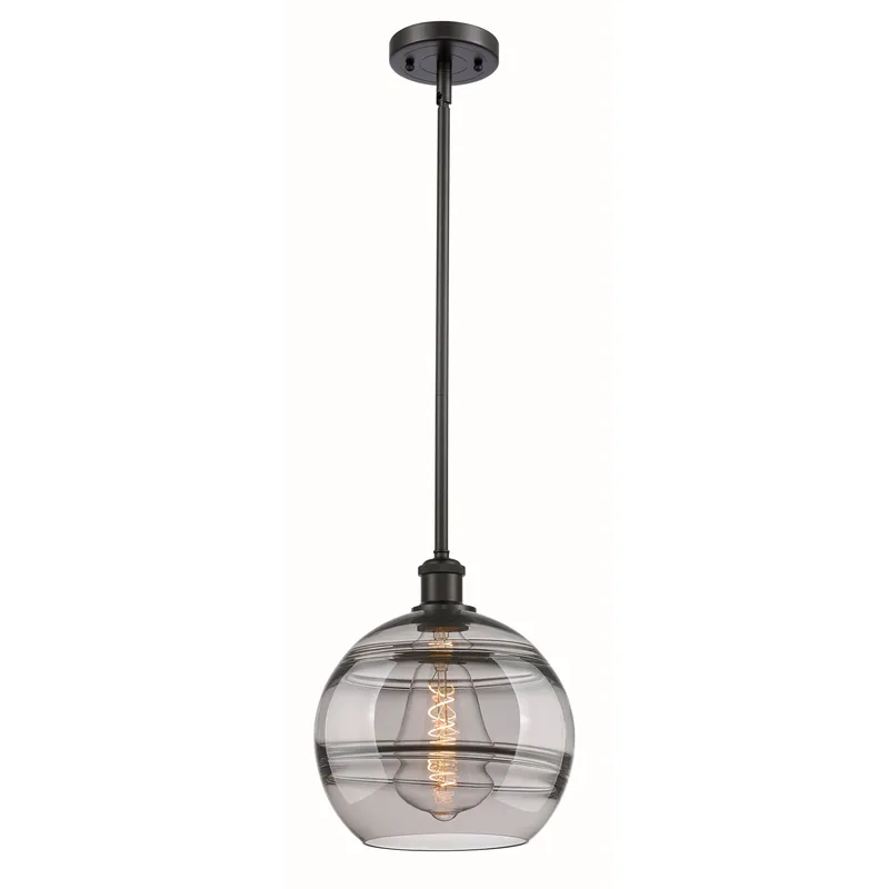 Ballston Rochester 1 Light 10 inch Oil Rubbed Bronze Stem Hung Mini Pendant Ceiling Light