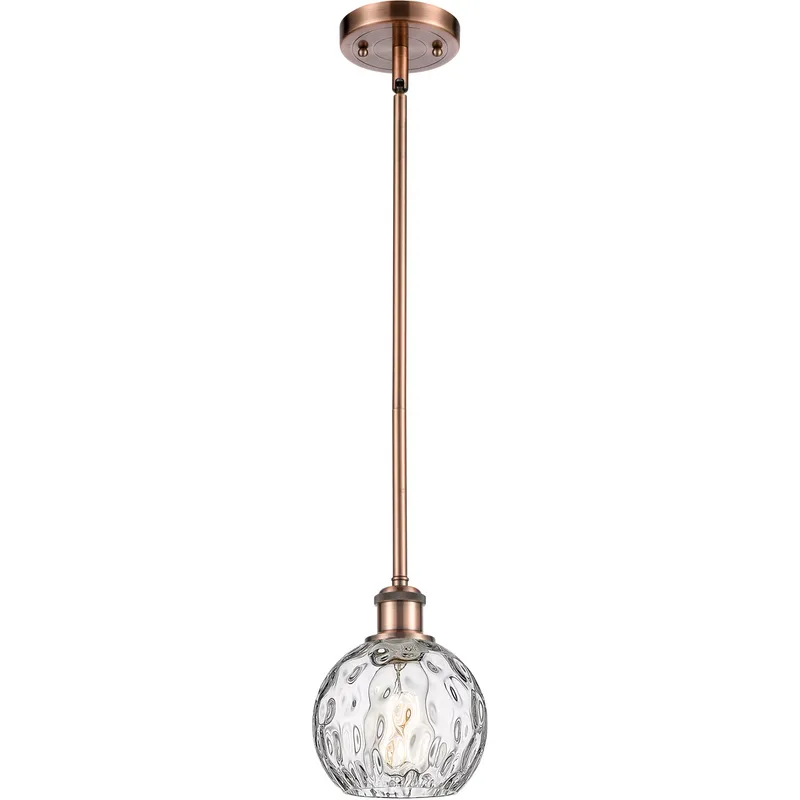 Ballston Athens Water Glass 1 Light 6 inch Antique Copper Mini Pendant Ceiling Light