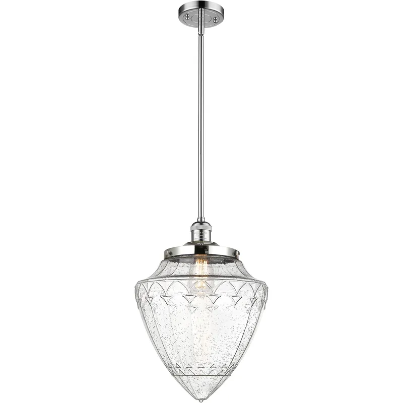 Franklin Restoration Bullet 1 Light 12 inch Polished Chrome Mini Pendant Ceiling Light in Incandescent, Seedy