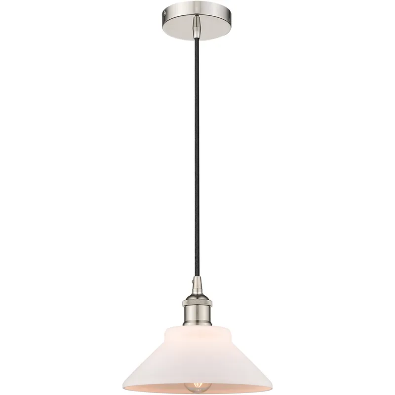 Edison Orwell LED 8 inch Polished Nickel Mini Pendant Ceiling Light